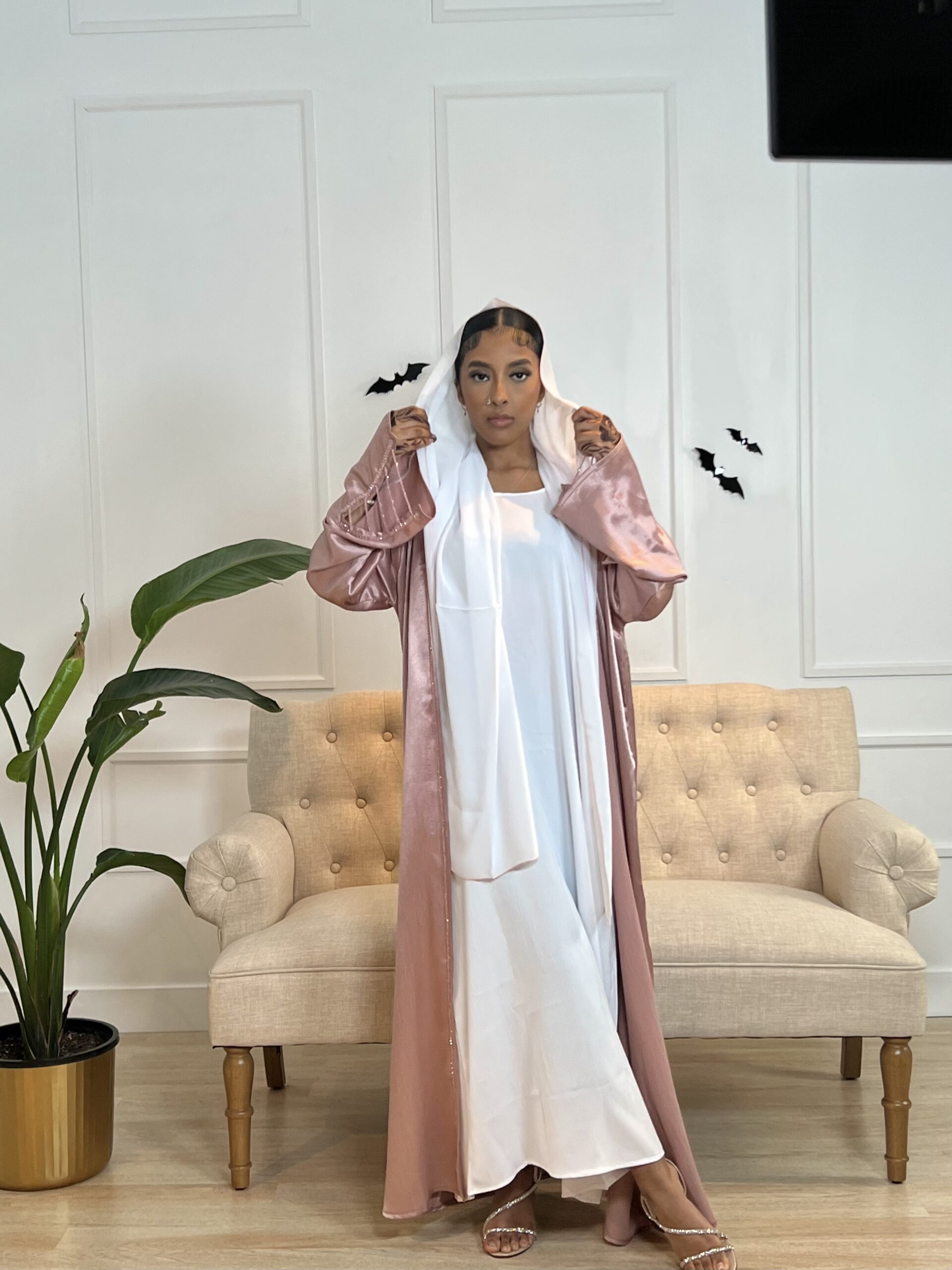 Delila Abaya Pink Rara Designs